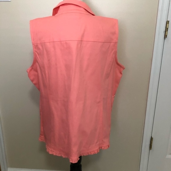 Quaker Factory Embellished Button Front Vest with Pockets NWT - Picture 3 of 5